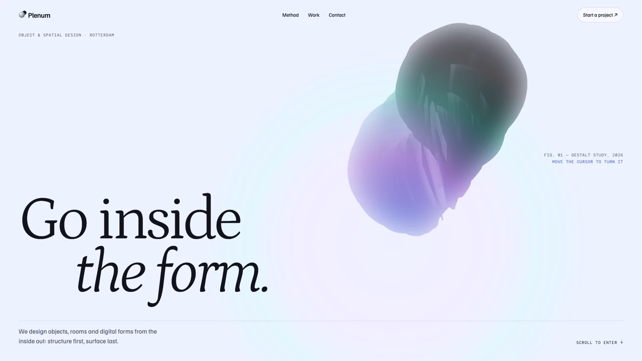 PLENUM — Go inside the form
